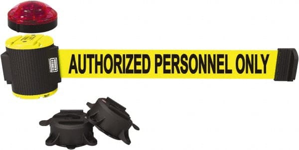 Banner Stakes - 7" High x 30' Long x 2" Wide Magnetic Wall Mount Barrier - Matte Finish, Yellow, Used As Is - Exact Tooling