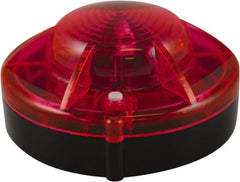 Banner Stakes - 1-1/2" High x 4" Long x 4" Wide Barrier LED Strobe/Solid Light - Matte Finish, Red, Use with Plus Banner Head, 30' Magnetic Wall Mount Barrier, 7' Magnetic Wall Mount Barrier - Exact Tooling