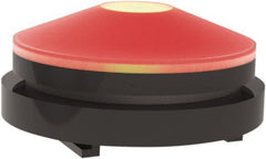 Banner Stakes - 2-1/2" High x 4" Long x 4" Wide Barricade Light - Metal, Matte Finish, Black/Red, Use with 7' Wall Mount Barriers - Exact Tooling