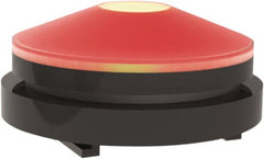 Banner Stakes - 2-1/2" High x 4" Long x 4" Wide Barricade Light - Metal, Matte Finish, Black/Red, Use with 30' Wall Mount Barriers - Exact Tooling