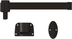 Banner Stakes - 6.61" High x 15' Long x 2" Wide Wall Mount Barrier - Plastic & Polyester, Matte Finish, Black, Used As Is - Exact Tooling