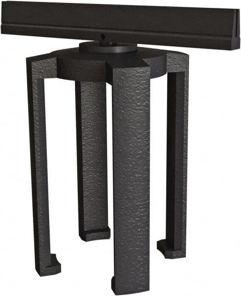 Banner Stakes - 7" High x 6" Long x 3-1/2" Wide Barrier Mounting Bracket - Matte Finish, Black, Use with Plus Banner Head - Exact Tooling