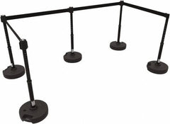 Banner Stakes - 42" High Plastic Pedestrian Barrier - 15' Long Rope - Exact Tooling