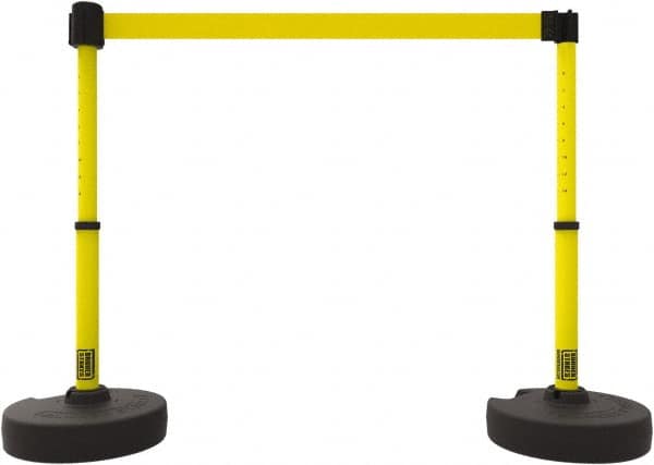 Banner Stakes - 42" High Plastic Pedestrian Barrier - 15' Long Rope - Exact Tooling
