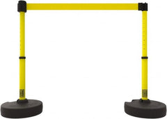 Banner Stakes - 42" High Plastic Pedestrian Barrier - 15' Long Rope - Exact Tooling