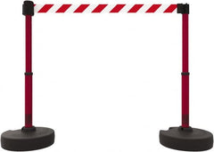 Banner Stakes - 42" High Plastic Pedestrian Barrier - 15' Long Rope - Exact Tooling