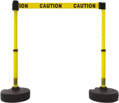 Banner Stakes - 42" High Plastic Pedestrian Barrier - 15' Long Rope - Exact Tooling