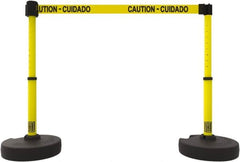 Banner Stakes - 42" High Plastic Pedestrian Barrier - 15' Long Rope - Exact Tooling