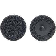 Norton - 4" Disc Diam, Aluminum Oxide Quick Change Disc - Type S Attaching System, Nonwoven, Black, Extra Coarse Grade, 15,000 RPM - Exact Tooling