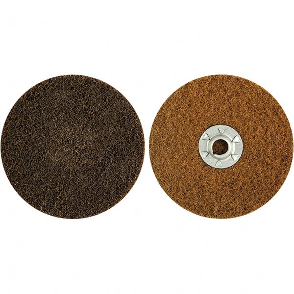 Norton - 5" Disc Diam, Aluminum Oxide Quick Change Disc - Type R Attaching System, Nonwoven, Brown, Coarse Grade, 12,000 RPM - Exact Tooling