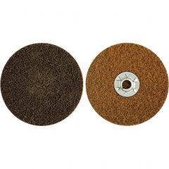 Norton - 5" Disc Diam, Aluminum Oxide Quick Change Disc - Type R Attaching System, Nonwoven, Brown, Coarse Grade, 12,000 RPM - Exact Tooling