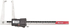 Starrett - 0 to 6" Range 0.0005" Resolution, Electronic Caliper - Stainless Steel with 1-1/2" Stainless Steel Jaws - Exact Tooling