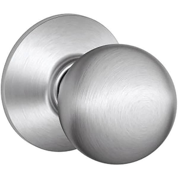 Schlage - 1-3/8 to 1-3/4" Door Thickness, Satin Chrome Passage Knob Lockset - Exact Tooling