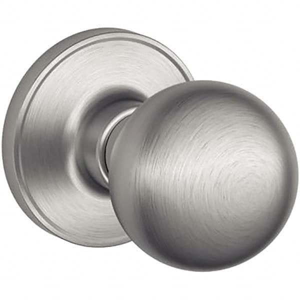 Schlage - 1-3/8 to 1-3/4" Door Thickness, Satin Stainless Steel Passage Knob Lockset - Exact Tooling