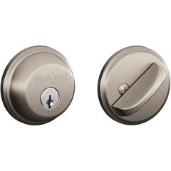 Schlage - 1-5/8 to 1-3/4" Door Thickness, Satin Stainless Steel Finish, Single Cylinder Deadbolt - Exact Tooling