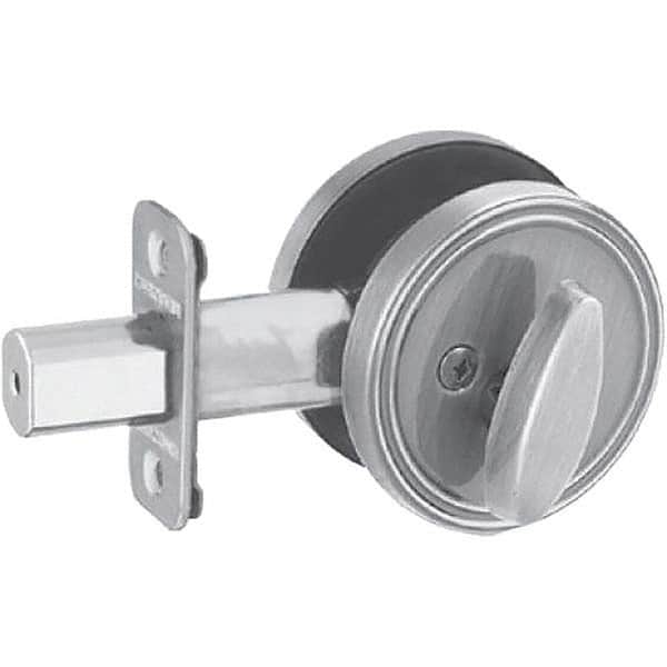 Schlage - 1-5/8 to 1-3/4" Door Thickness, Satin Stainless Steel Finish, One Sided Deadbolt - Exact Tooling