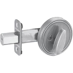 Schlage - 1-5/8 to 1-3/4" Door Thickness, Satin Stainless Steel Finish, One Sided Deadbolt - Exact Tooling