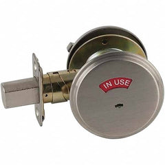 Schlage - 1-5/8 to 1-3/4" Door Thickness, Satin Chrome Finish, Occupancy Indicator Deadbolt - Exact Tooling