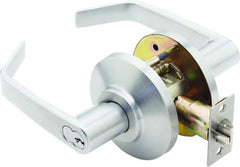 Stanley - Grade 2 Entry Lever Lockset for 1-3/8 to 2" Thick Doors - 2-3/4" Back Set, Best SFIC Cylinder, Brass, Satin Chrome Finish - Exact Tooling