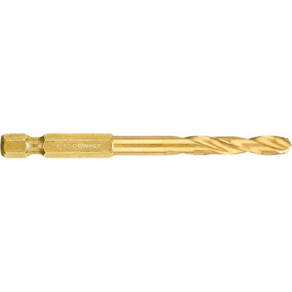 DeWALT - 7/32" High Speed Steel, 135° Point, Straight Shank Maintenance Drill Bit - Exact Tooling