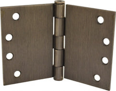 Hager - 6" Wide x 4" High Square Corner Residential Hinge - Square Edge, Steel, Oil Rubbed Bronze Finish - Exact Tooling
