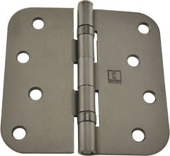 Hager - 4" Wide x 4" High 5/8 Radius Residential Hinge - Round Edge, Steel, Bronze Finish - Exact Tooling
