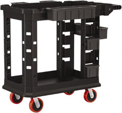 Suncast - 500 Lb Capacity, 19-1/2" Wide x 34-13/16" Long x 41-25/32" High Standard Utility Cart - 2 Shelf, Structural Foam, 4 Swivel Casters - Exact Tooling