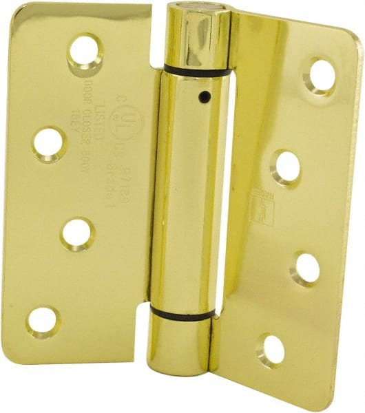 Hager - 4" Wide x 4" High Special Residential Residential Hinge - Round Edge, Steel, Bright Brass Finish - Exact Tooling