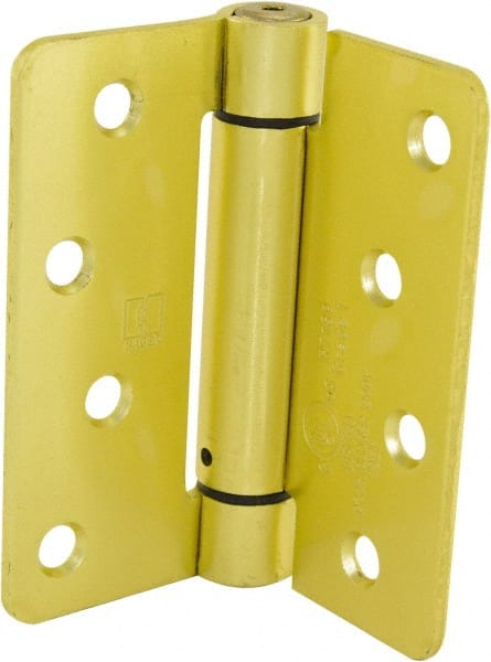 Hager - 4" Wide x 4" High Special Residential Residential Hinge - Round Edge, Steel, Satin Brass Finish - Exact Tooling