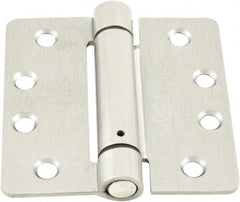Hager - 4" Wide x 4" High Standard Weight Ball Bearing Residential Hinge - Round Edge, Steel, Satin Chrome Finish - Exact Tooling