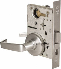 Stanley - Office Lever Lockset for 1-3/8 to 1-3/4" Thick Doors - 2-3/8 to 2-3/4" Back Set, Brass, Satin Chrome Finish - Exact Tooling