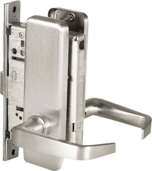 Stanley - Passage Lever Lockset for 1-3/8 to 1-3/4" Thick Doors - 2-3/8 to 2-3/4" Back Set, Brass, Satin Chrome Finish - Exact Tooling
