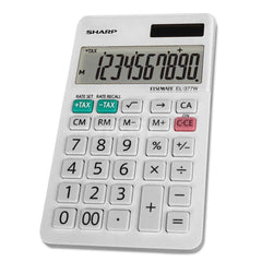 Victor - Calculators; Type: Handheld ; Type of Power: Battery; Solar ; Display Type: 10-Digit LCD ; Color: White ; Display Size: 16mm ; Width (Decimal Inch): 2.8100 - Exact Tooling