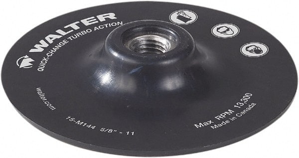 WALTER Surface Technologies - 4-1/2" Diam Quick-Change Disc Backing Pad - 13,300 RPM - Exact Tooling