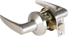 Stanley - Grade 1 Passage Lever Lockset - 2-3/4" Back Set, Zinc, Satin Chrome Finish - Exact Tooling