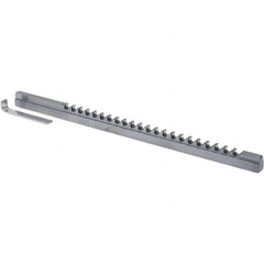 Dumont Minute Man - 1/4" Keyway Width, Style C, Keyway Broach - High Speed Steel, TiAlN Finish, 3/8" Broach Body Width, 25/64" to 2-1/2" LOC, 11" OAL - Exact Tooling