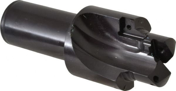 Allied Machine and Engineering - IS0 11926-1, SAE J1926-1/MS-16142 Standard, 1-5/16-12, 16 Tube Dash Number, 15° Porting Angle, 1.231" Pilot Diam, 1-1/4" Shank Diam, Indexable Spade Blade Insert Porting Tool - 2 Porting Inserts, 4.921" Overall Length - Exact Tooling