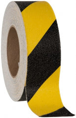 NMC - Black & Yellow Striped Anti-Slip Vinyl Tape - 6" Wide x 0.02" Thick, General Traffic - Exact Tooling