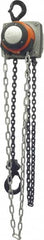 CM - 2,000 Lb Lifting Capacity, 15' Lift Height, Hand Hoist - Made from Chain, 49' Overhaul to Lift 1', 54 Lb Avg Pull to Lift Rated Load, 1 Chain - Exact Tooling