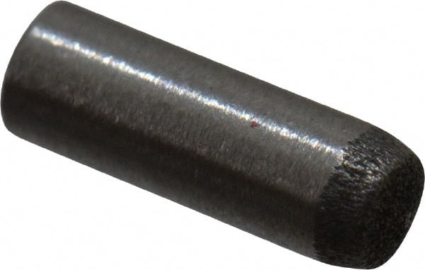 Made in USA - 2mm Diam x 6mm Pin Length 416 Stainless Steel Precision Dowel Pin - C 36-42 Hardness, 1 Beveled & 1 Rounded End - Exact Tooling