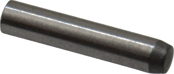 Made in USA - 2mm Diam x 10mm Pin Length 416 Stainless Steel Precision Dowel Pin - C 36-42 Hardness, 1 Beveled & 1 Rounded End - Exact Tooling