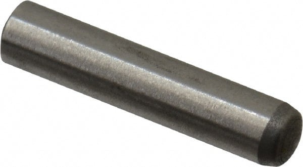 Made in USA - 2.5mm Diam x 12.5mm Pin Length 416 Stainless Steel Precision Dowel Pin - C 36-42 Hardness, 1 Beveled & 1 Rounded End - Exact Tooling