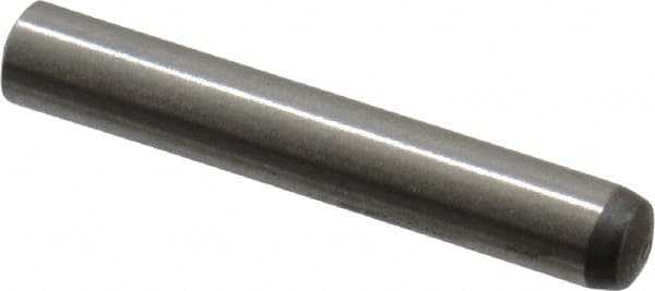 Made in USA - 2.5mm Diam x 16mm Pin Length 416 Stainless Steel Precision Dowel Pin - C 36-42 Hardness, 1 Beveled & 1 Rounded End - Exact Tooling