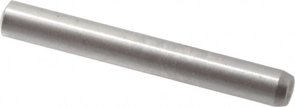 Made in USA - 2.5mm Diam x 20mm Pin Length 416 Stainless Steel Precision Dowel Pin - C 36-42 Hardness, 1 Beveled & 1 Rounded End - Exact Tooling