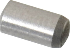 Made in USA - 3mm Diam x 6mm Pin Length 416 Stainless Steel Precision Dowel Pin - C 36-42 Hardness, 1 Beveled & 1 Rounded End - Exact Tooling