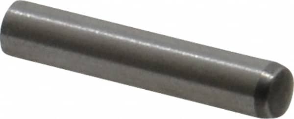 Made in USA - 3mm Diam x 16mm Pin Length 416 Stainless Steel Precision Dowel Pin - C 36-42 Hardness, 1 Beveled & 1 Rounded End - Exact Tooling