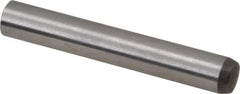 Made in USA - 6mm Diam x 40mm Pin Length 416 Stainless Steel Precision Dowel Pin - C 36-42 Hardness, 1 Beveled & 1 Rounded End - Exact Tooling