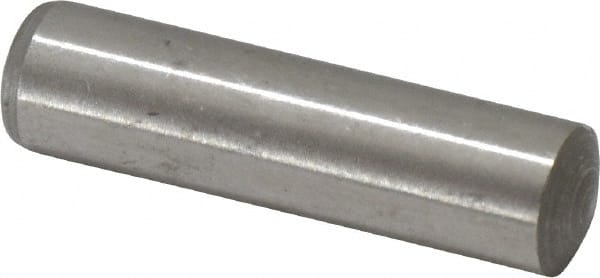 Made in USA - 10mm Diam x 40mm Pin Length 416 Stainless Steel Precision Dowel Pin - C 36-42 Hardness, 1 Beveled & 1 Rounded End - Exact Tooling