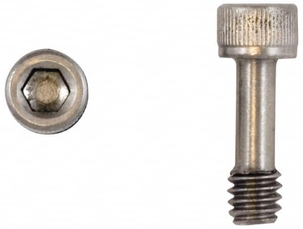 Made in USA - Hex Socket Drive #4-40 UNC 3/8" Length Under Head Captive Screw - 18-8 Stainless Steel, 0.18" Head Diam, 0.11" Head Height, Uncoated - Exact Tooling