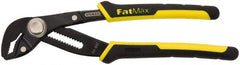 Stanley - 8" OAL, 1-1/4" Max Capacity, 17 Position Groove Joint Tongue & Groove Pliers - Combination (Serrated/Smooth) V-Jaws, Ergonomic Bi-Material Handles - Exact Tooling